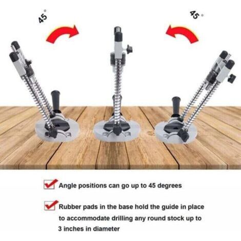 Guide de perçage réglable à 90° Support de perceuse électrique rotative avec mandrin de perçage Mini support de perceuse d'établi pour le travail du bois (1/3)