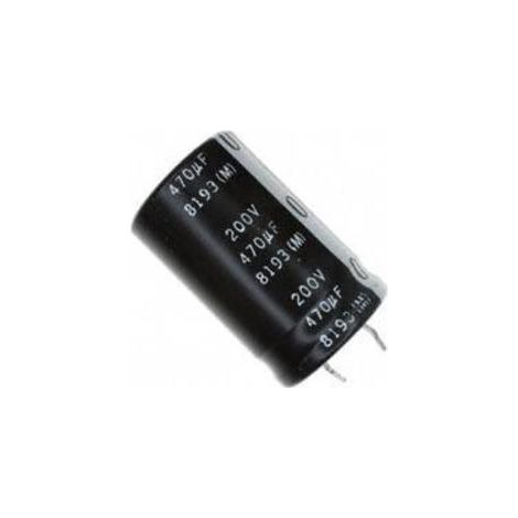 Condensador Electrolitico De Baja Impedancia 470uF 200Vdc Medidas 20x35mm 2pin