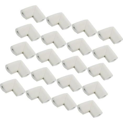 20 protège-coins pour meubles - NBR - blanc - pour étagères (1/5)
