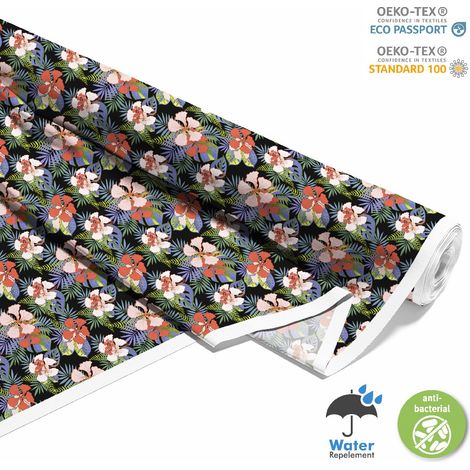 TESSUTI DECORATIVI PER ESTERNI OXFORD - Motivo fiori esotici I DX503 (1/5)