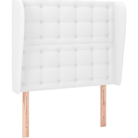 Cabecero accesorio para dormir mueble dormitorio con borde lateral 93 x 23 x 118/128 cm blanco sintético TDL0205762