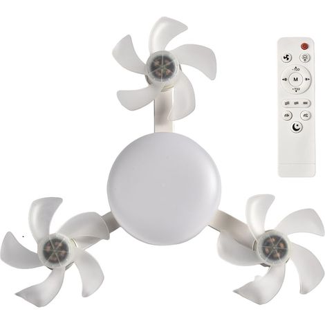 Ventilateur Plafond avec Lumière – Design Drone Pliable, 50W 3 Vitesses Silencieux, Éclairage 3 Couleurs, Installation Facile par Douille E27, pour Chambre Salon Balcon (1/5)