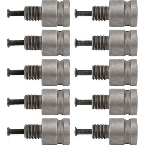 Adaptateur clé à choc carré 10 pièces, filetage G1/2in, acier carbone professionnel (1/5)