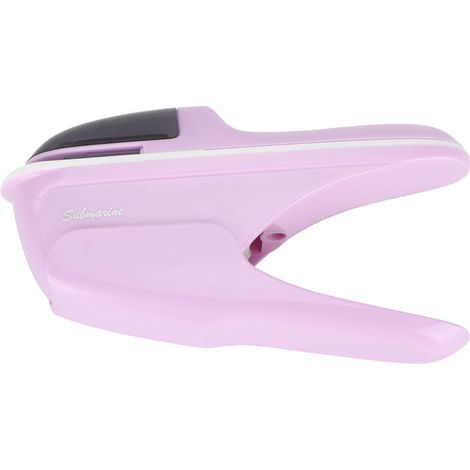 Agrafeuse sans agrafes ABS pour livres et papier, outil de reliure manuel (violet) (1/5)