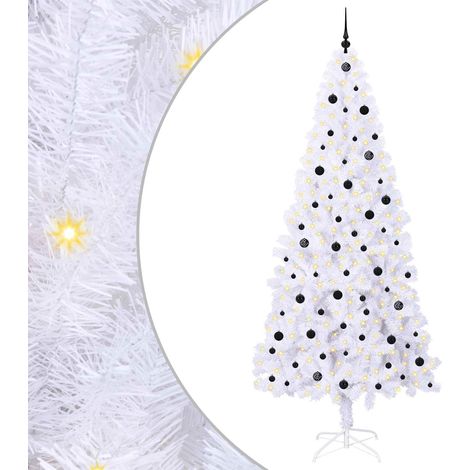 Artificial Christmas Tree with Stand White 240 cm PVC and Steel vidaXL