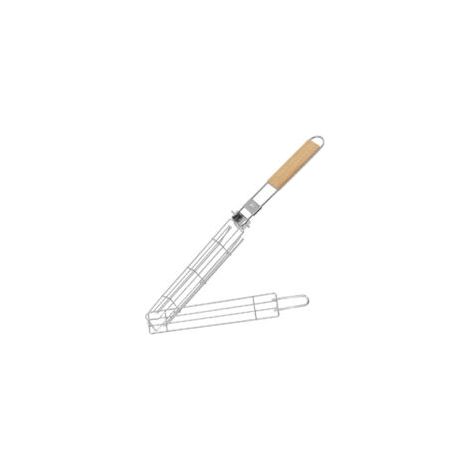 Panier à Grillades Portable, Poignée Amovible et Loquet Sécurisé, Accessoires de Grillades pour Barbecue Extérieur pour Légumes en Vrac, Fruits, Poisson, Poulet, Viande