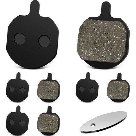 Hayes MX5 Set mit 4 Paar Bremsbelägen für Hayes Sole MX2/MX3/MX4/MX5/CX5/GX-C/GX2 Fahrräder, Scheibenbremsbeläge für Mountainbikes mit Einstellplatte (1/5)