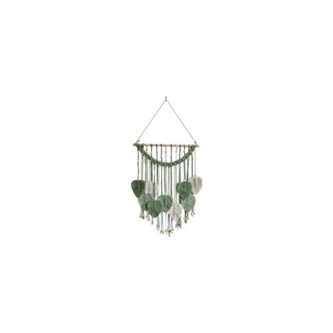 Tenture murale macramé - 1 pièce, Tenture murale macramé feuille suspension tapisserie, décoration chambre bohème salon mariage cadeau (1/5)