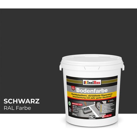 Pintura vial IsolBau para hormigón, color negro, 20 kg. (1/5)