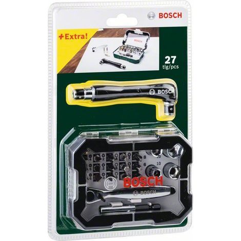 Bosch Kit de Destornilladores 27 piezas Verde Compacto (1/2)