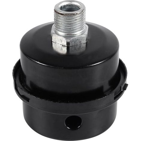 Filtre Air Compresseur, Silencieux de Compresseur d'air en Métal Noir 3/8 "16mm Filtre Silencieux pour Compresseur d'Air (1/5)