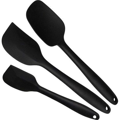 Spatule En Silicone - Résistant Jusqu'à 230 °C - Pour Pâtisserie Et Cuisson - Lot De 3 (1/5)