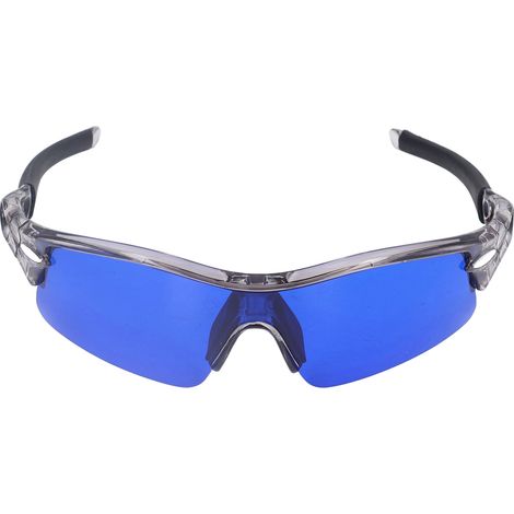 UV-Schutz-Sportbrille für Outdoor-Sportarten, inklusive Ballfinder, tragbarer Fahrradbrille mit Reinigungstuch und Aufbewahrungsbeutel, 9002F Grau (1/5)