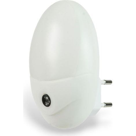 Lampada a led notturna con sensore crepuscolare e presa a muro (1/5)