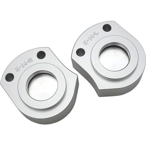 Silberne Lenkererhöhungen für Motorräder ZX14R (1/5)