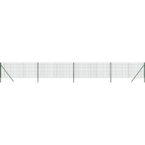 Maison Exclusive - Maschendrahtzaun Grün 1x10 m Verzinkter Stahl