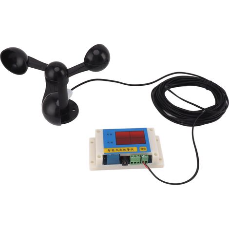 Turmdrehkran-Anemometer mit 3 Lüfterflügeln, USB 5V, hoher Genauigkeit, 2-12 Stufen Windgeschwindigkeitsalarm für den Außenbereich (1/5)