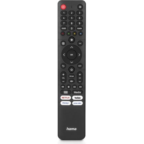 Controla tu televisor Hisense de manera sencilla y eficiente con este mando a distancia universal programable por infrarrojos. Diseñado en color negr