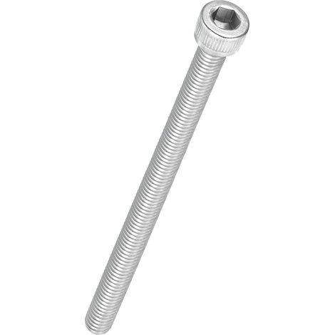 6Pcs Vis à Tête Cylindrique à Six Pans Creux M6-1 x 90mm Douille Allen Entièrement Filetée en Acier Inoxydable 304 pour Moteur Électrique, Impression 3D, Argenté (1/5)