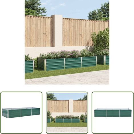 Hochbeet -  Garten-Hochbeet Verzinkter Stahl 240x80x45 cm Grün (1/5)