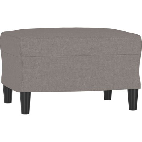 Reposapiés de tela gris taupe 60x50x41 cm vidaXL