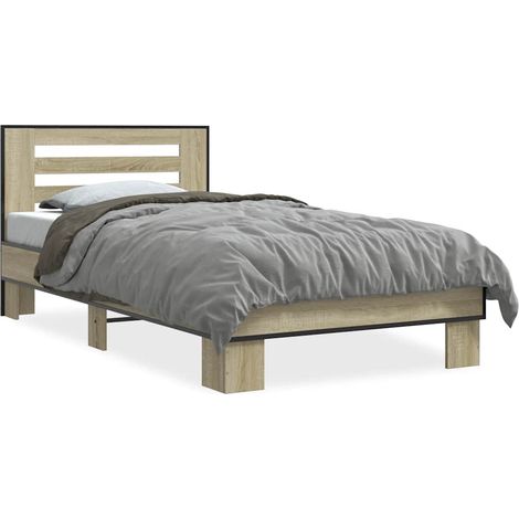 Maison Exclusive - Giroletto Rovere Sonoma 75x190cm in Legno Multistrato e Metallo (1/5)