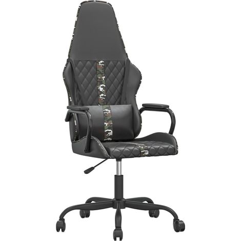 Maison Exclusive - Sedia da Gaming Nero e Mimetico in Similpelle