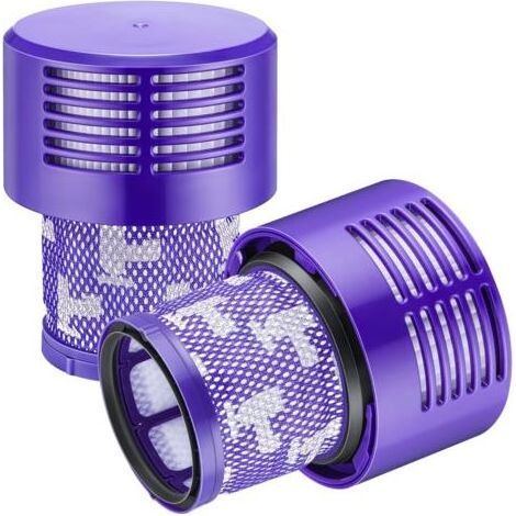 2 Paquet Lavables Réutilisables Filtre de Remplacement pour Dyson V10 Cyclone Animal Absolute Motorhead Total Clean Pro Extra Aspirateur Sans Fil avec Brosse de nettoyage (1/5)