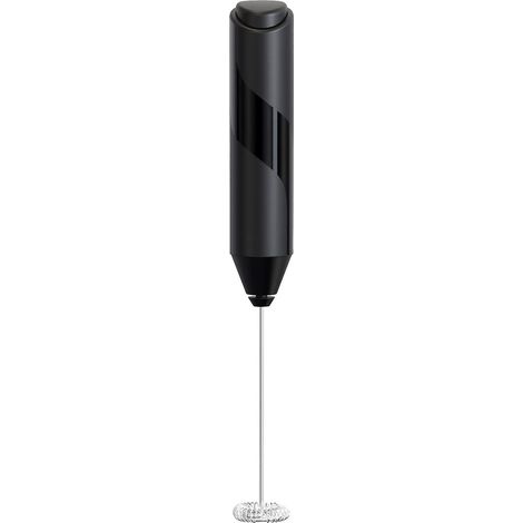 mousseur Lait Portatif (noir), Agitateur De Boissons Piles Pour Caf Matcha, Agitateur Lectrique Portable Pour Boissons, Mini Mousse Pour Chocola (1/5)