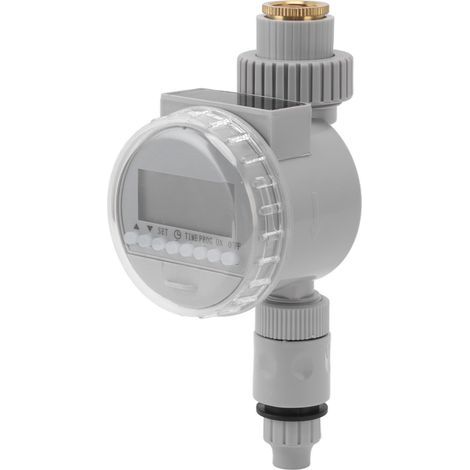Minuterie d'arrosage contrle de l'eau minuterie d'irrigation goutte à goutte automatique pour G1/2 G3/4 robinet fileté jardin plantes en pot gris (1/5)