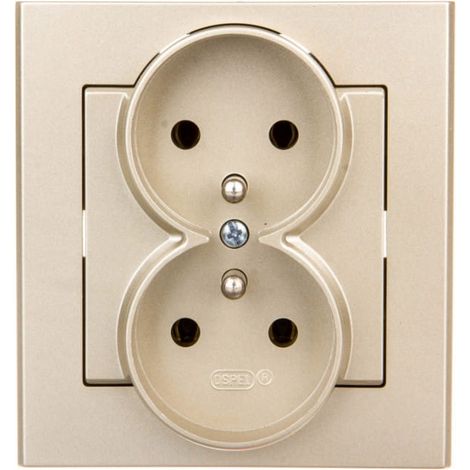 Sonata Doppelsteckdose mit/ohne Champagnergold GP-2RZ/39