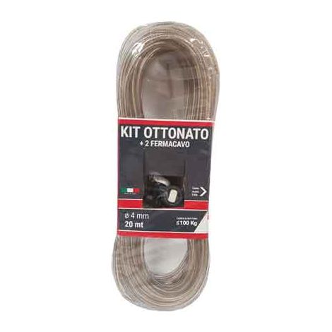 KIT DE CABLE PARA TENDAL EN BOBINA Ø 4 mm - 20 m - con
