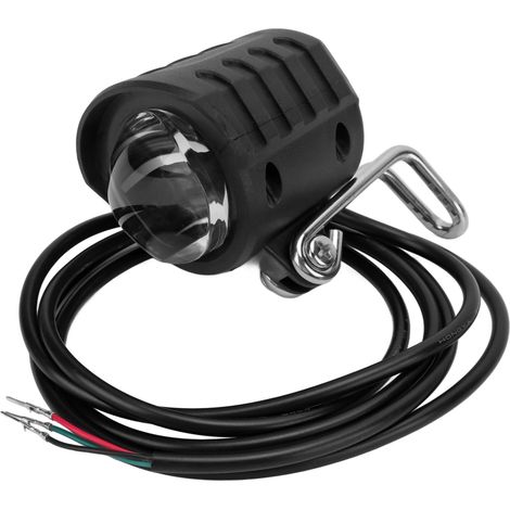 Phare avant pour trottinette électrique avec LED lumineuse, klaxon intégré, étanche, installation facile. (1/5)
