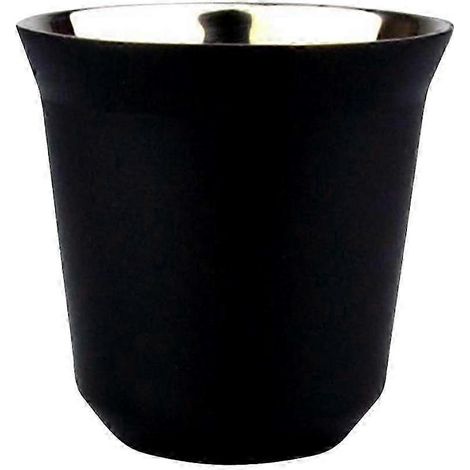 Verre à vin Proof en acier inoxydable, idéal pour toutes les boissons, sans pied-Black (1/5)