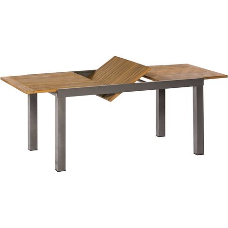 Santorin Set 5tlg 4 Sessel Tisch 150(200)x90cm AluAkazie