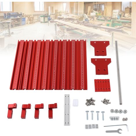 Système de rails de guidage parallèles pour le travail du bois, scie circulaire en alliage d'aluminium, ensemble de rails en T, support de rail de guidage fixe, outils auxiliaires (1/5)