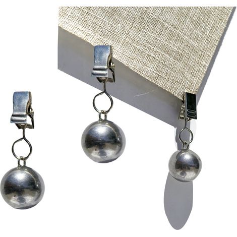 8 pesi per tovaglia, pesi per tovaglia premium da 18,9 oz, sfere di metallo con clip antiruggine, pesi extra (1/5)