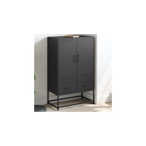 Buffet haut noir 68x39x111,5 acier laminé à froid (1/5)