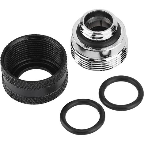 Lot de 4 raccords à compression pour refroidissement liquide, compatibles avec les tubes rigides en acrylique de diamètre extérieur 14 mm (noir). (1/5)