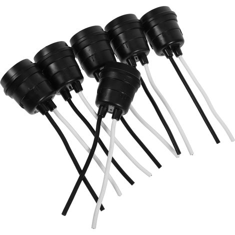 6 Pièces Douilles Étanches E27 pour Lampe à Monter Soi-même Câble, Support de Lampe en Pvc et Métal, Installation Facile pour Projets DIY et Éclairage Extérieur (1/5)