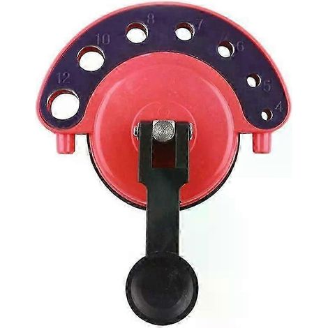 Ventouse à base de mandrin de perçage 4-83 mm avec foret à verre revêtu 6-50 mm, compatible avec les scies cloches pour carrelage et verre. (1/4)
