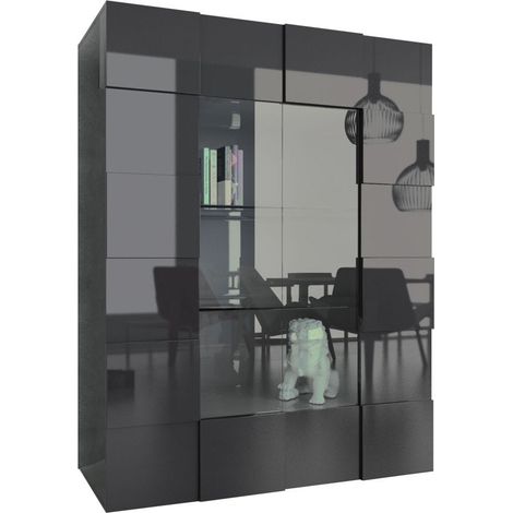 Credenza/Vetrina BRAMON antracite (1/3)