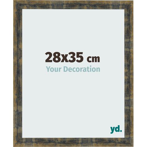 yd. - Cadre photo 28x35 - Bleu Or Melange - MDF - Pisa (1/5)
