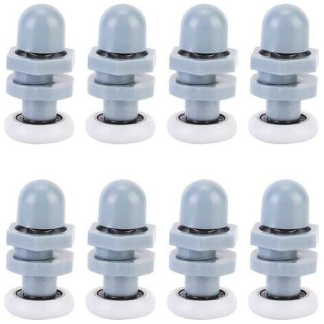 8 Stück robuste Kunststoff-Duschtürschienen, Gleitschienenlager, Ersatzteile für Badezimmerglas (23 mm) (1/4)