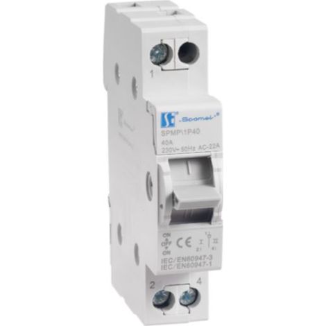 Interruptor de potencia modular I-0-II (red el茅ctrica-generador) 40A 1P SPMP1P40