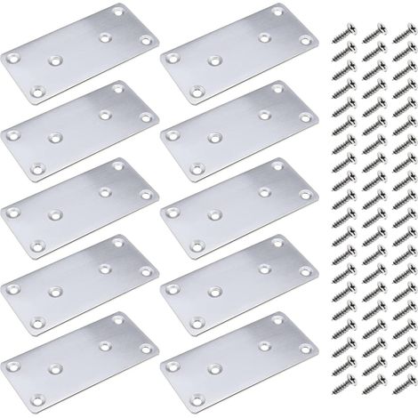 10 Fixations Plates Inox 100x50x2mm (1/5)