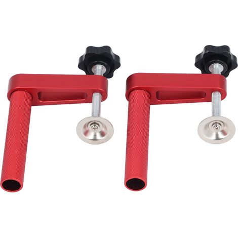 Lot de 2 serre-joints d'établi en alliage d'aluminium, pour le perçage d'un trou d'établi, outils de bricolage pour le travail du bois, 19 mm (1/5)