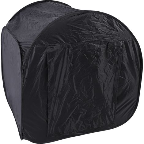 Tente sensorielle pour enfants, portable et pliable, noire avec porte et fenêtre, pour l'intérieur (1/5)