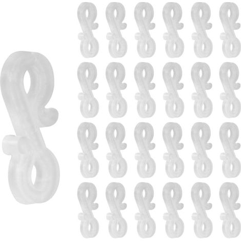 100 Pcs String Light Hooks, Gutter String Light Hooks, Christmas Light Hooks, Light-Up Gutter Clips, Hooks for Christmas Tree Decorations and Outdoor Lighting (1/5)