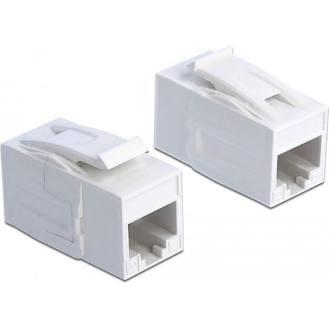 Delock Conector RJ45 para el mÃ³dulo Keystone  Conector RJ45 Cat.6A UTP blanco
